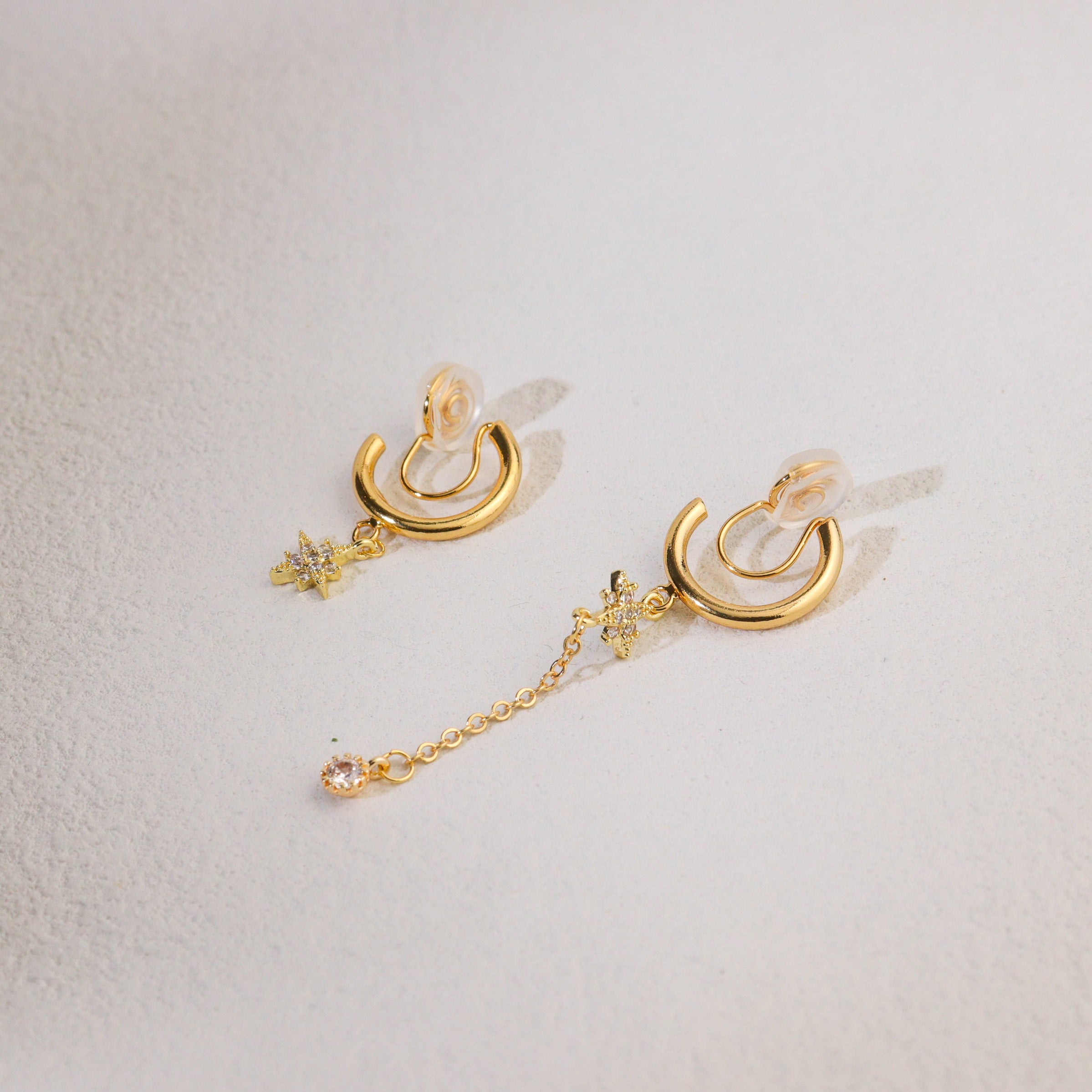 Gabriel Star Clip On Earrings
