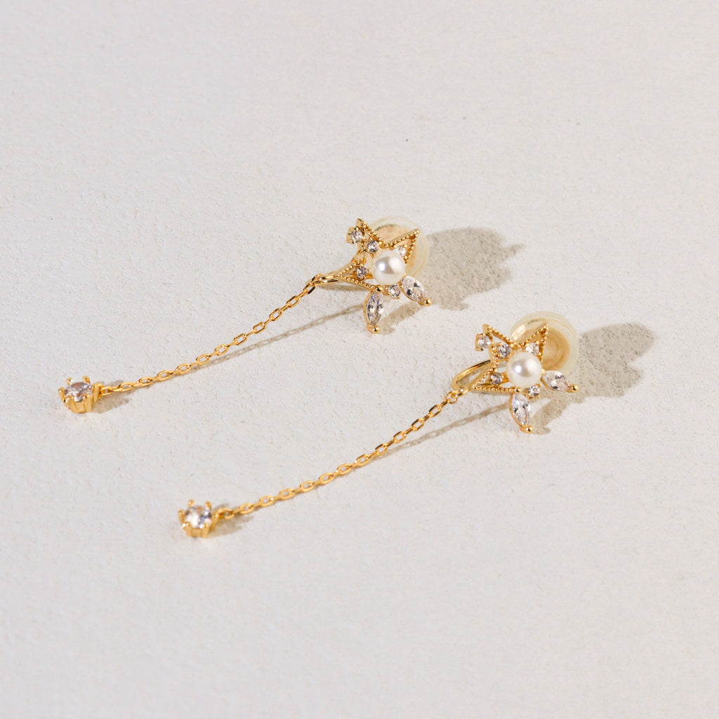 Fetching Meteor Gold Clip On Earrings