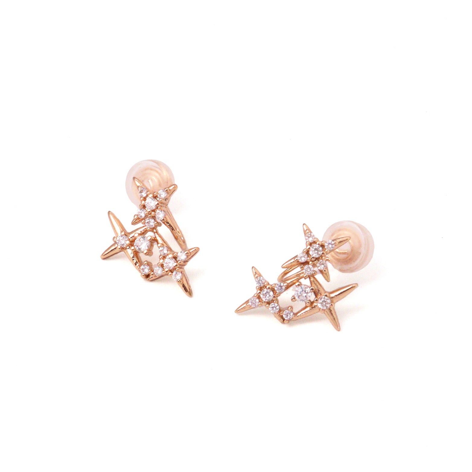 Tri-Star Clip on Earrings