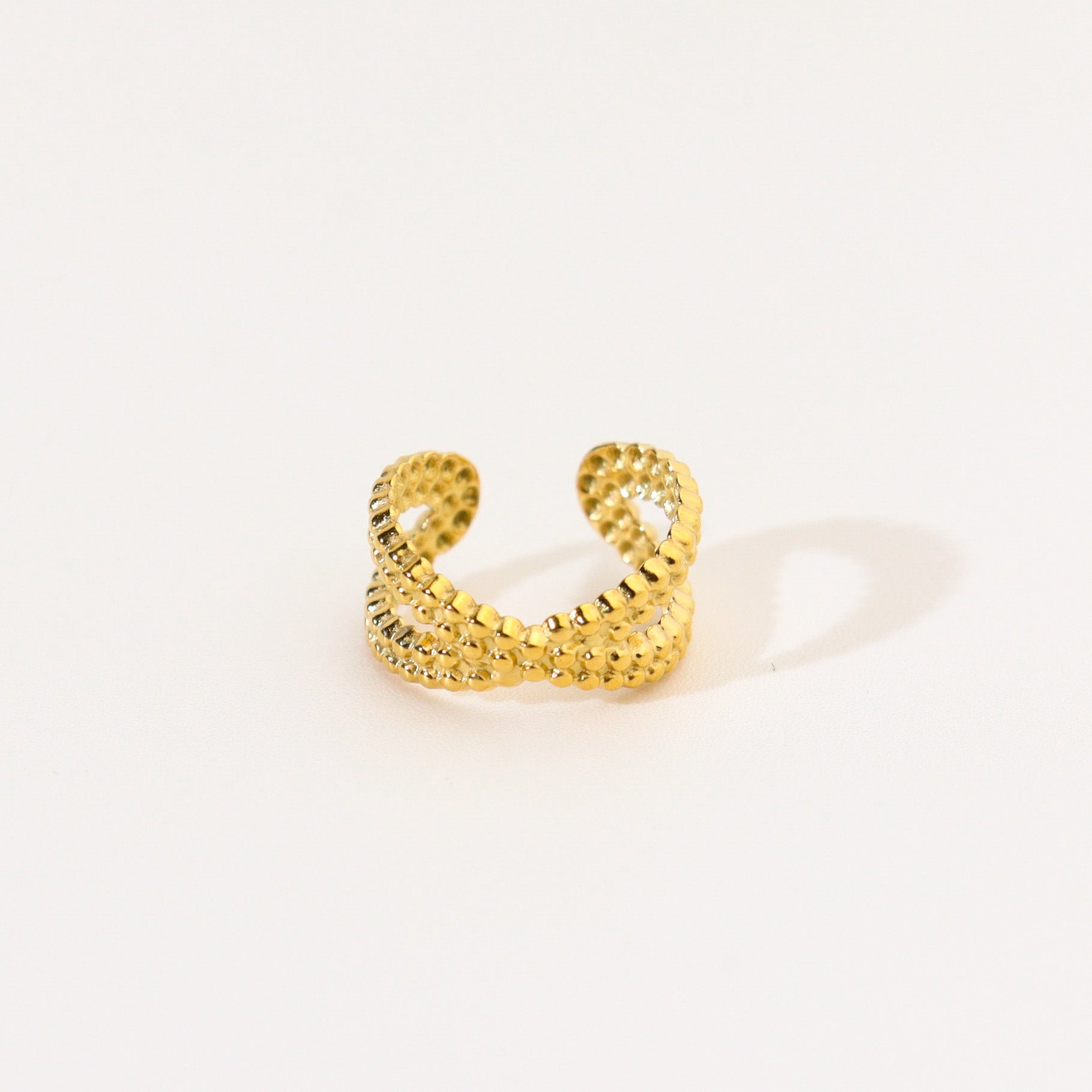 Gold Beaded Ear Cuff