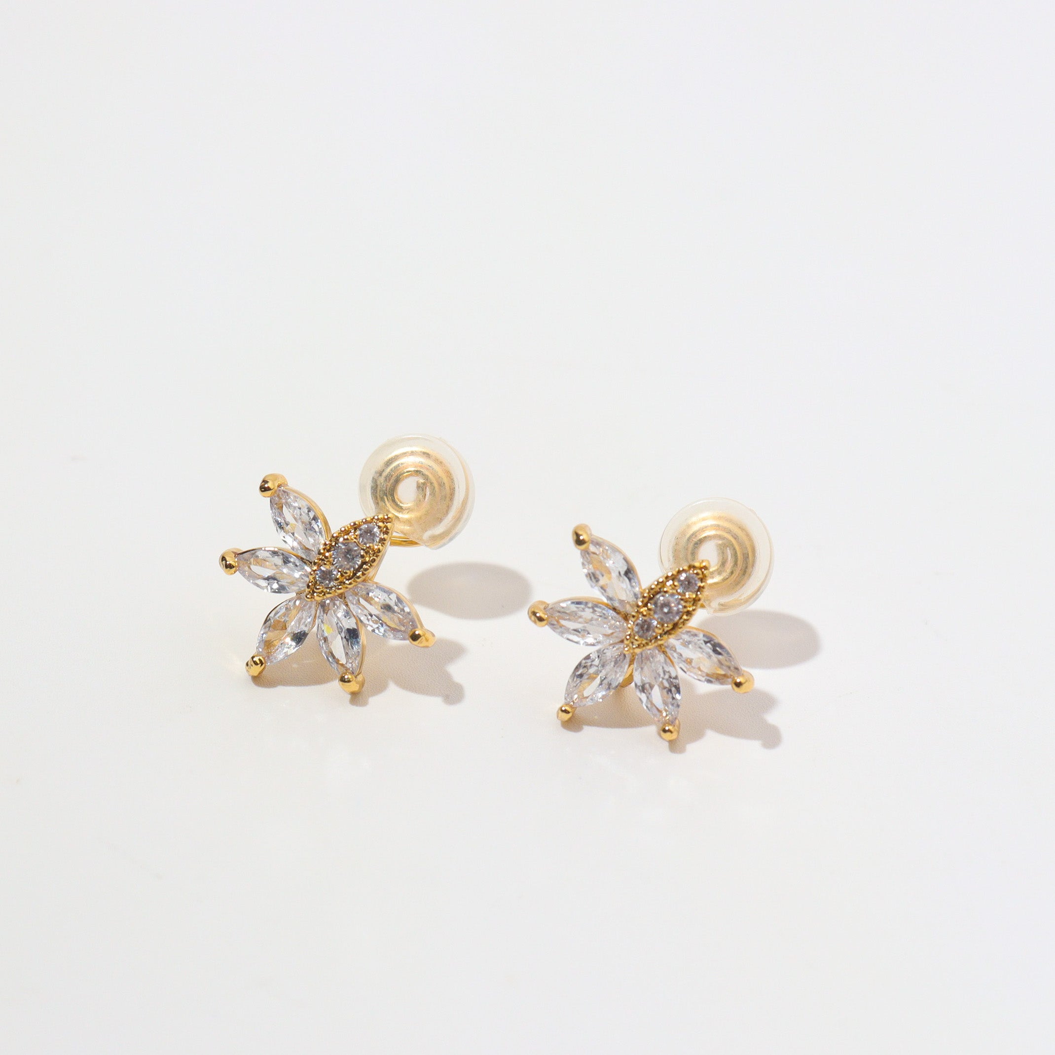 Gold Nazar Eye Clip on Earrings
