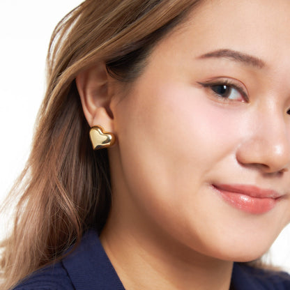 Big Love Gold Clip On Earrings