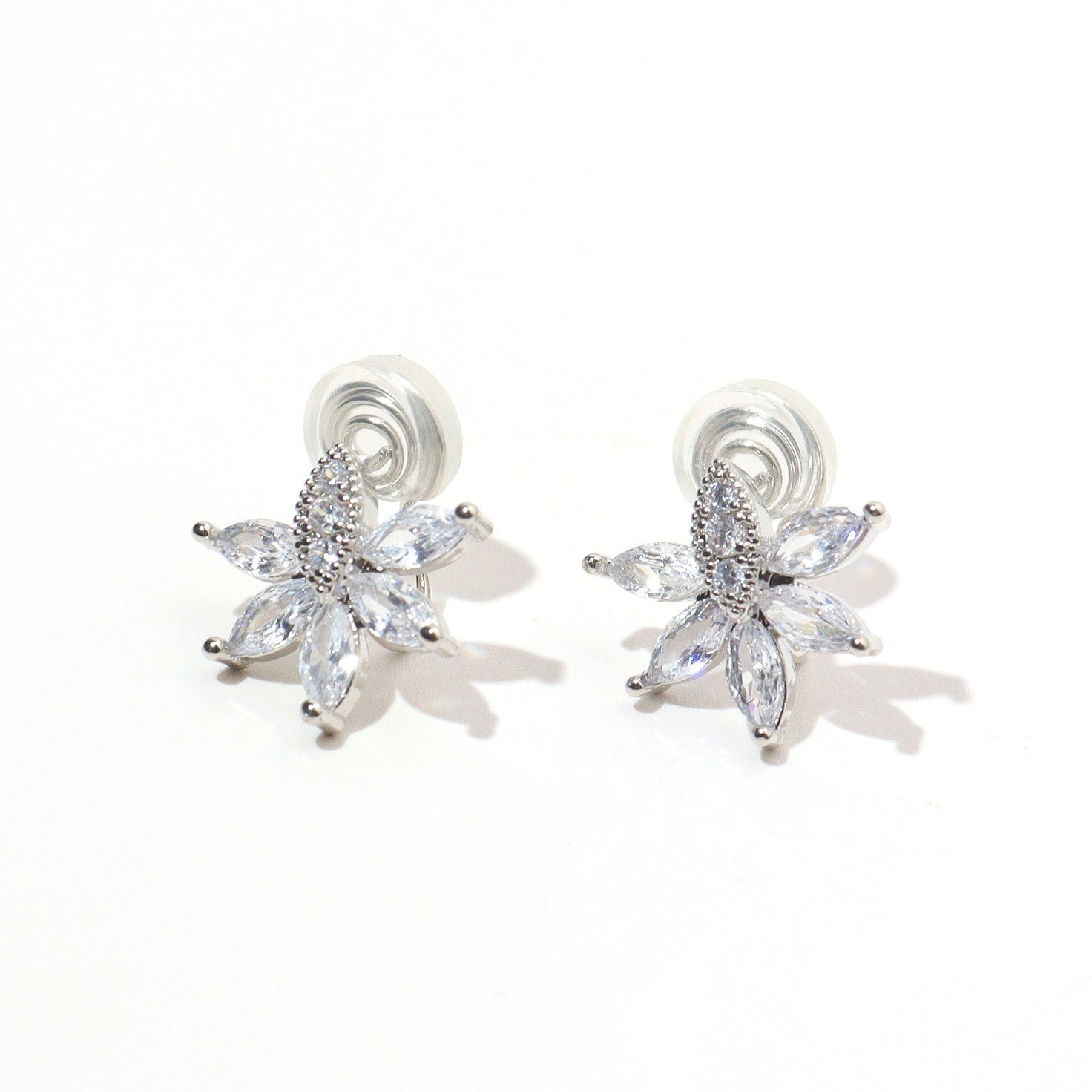 Silver Nazar Eye Clip on Earrings