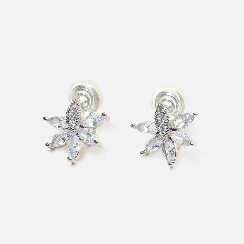 Silver Nazar Eye Clip on Earrings