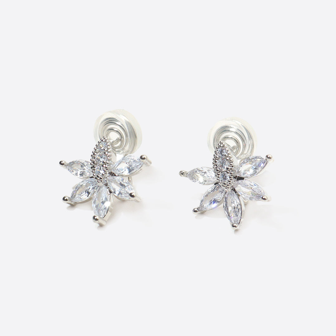 Silver Nazar Eye Clip on Earrings