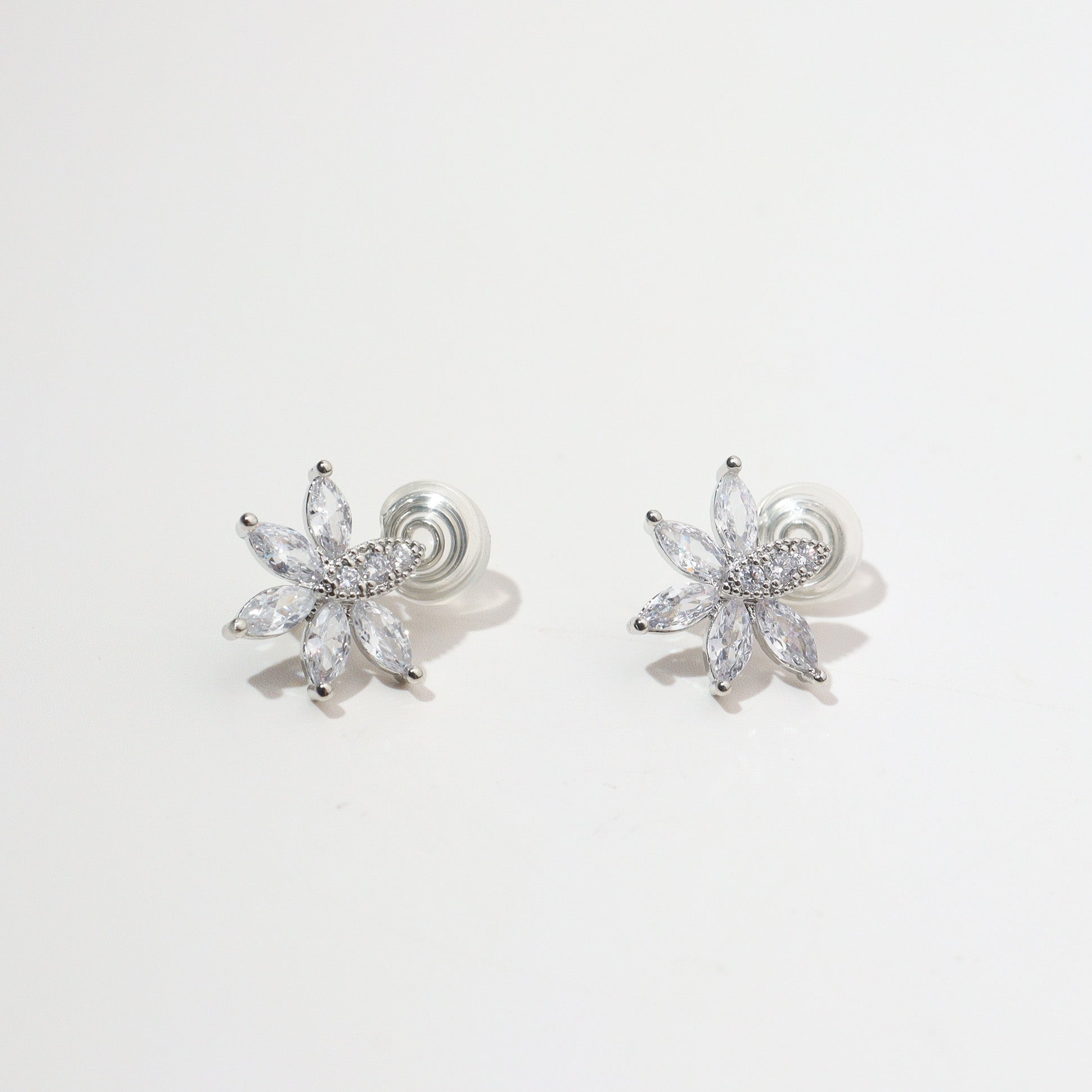 Silver Nazar Eye Clip on Earrings