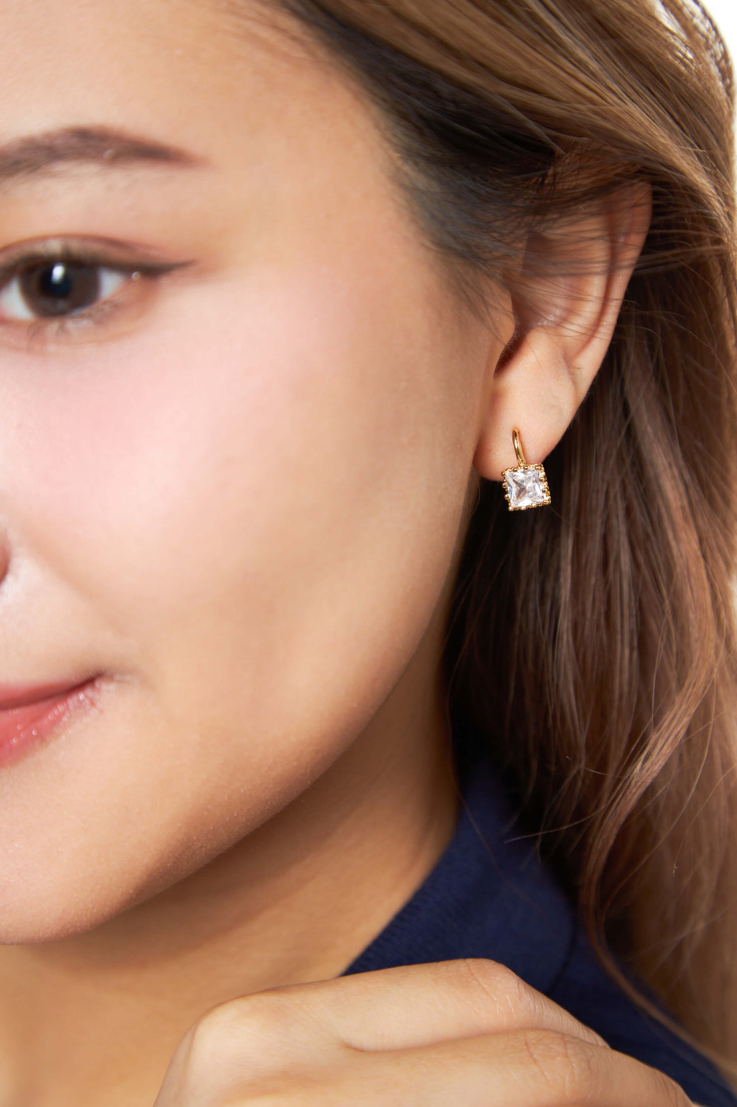 Bagete Cubic Clip On Earrings