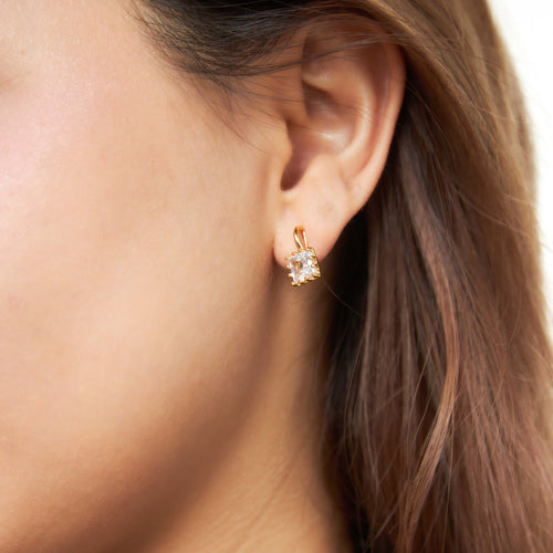 Bagete Cubic Clip On Earrings