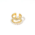 Pillars Pearl Gold Ear Cuff