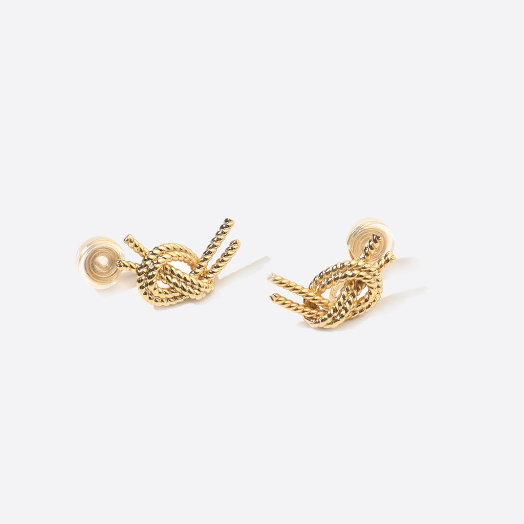 Sailor's Knot Gold Earrings