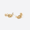 Sailor's Knot Gold Earrings