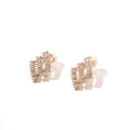 Strike 3 Gold Clip On Earrings