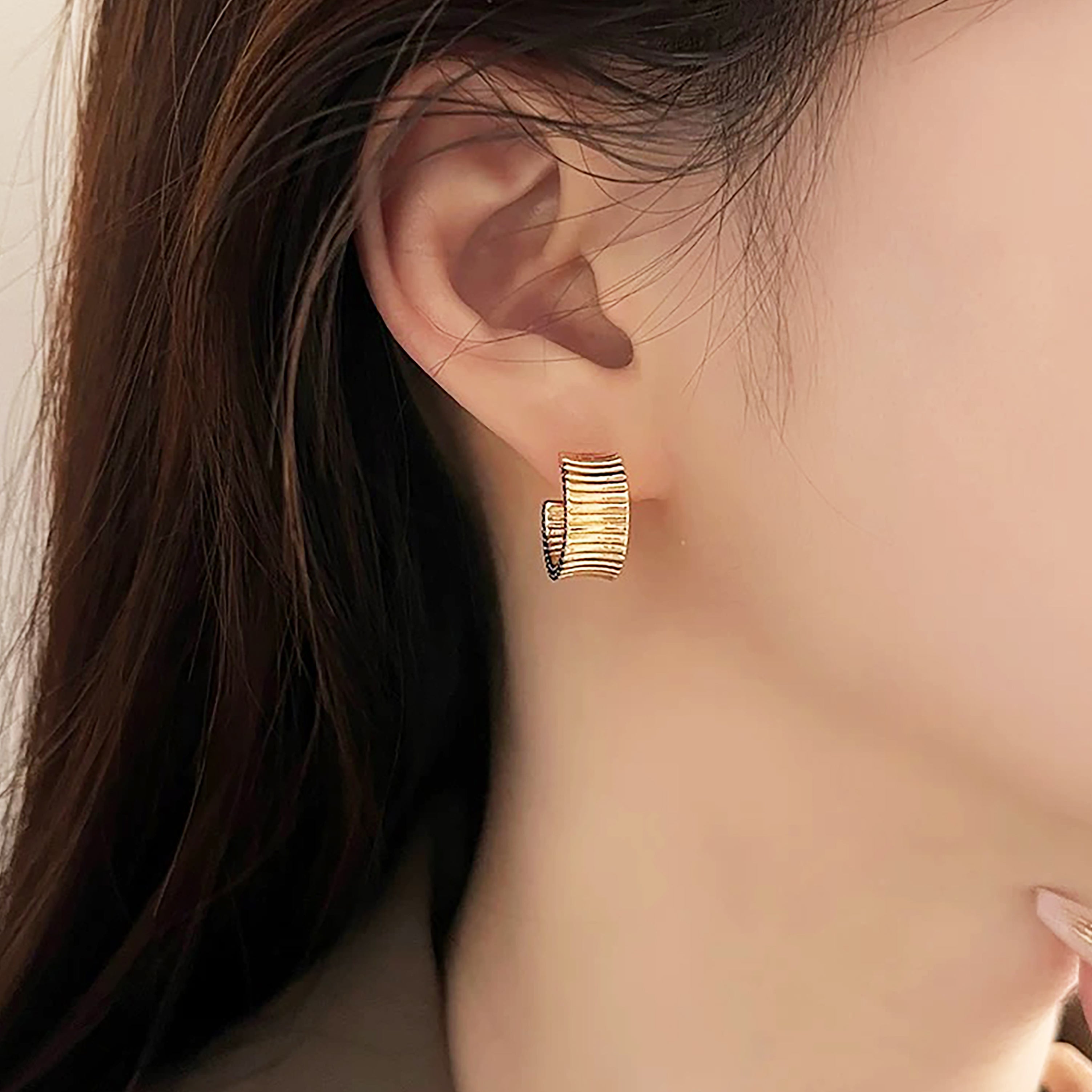 Rotary Classic Gold Clip On Earrings
