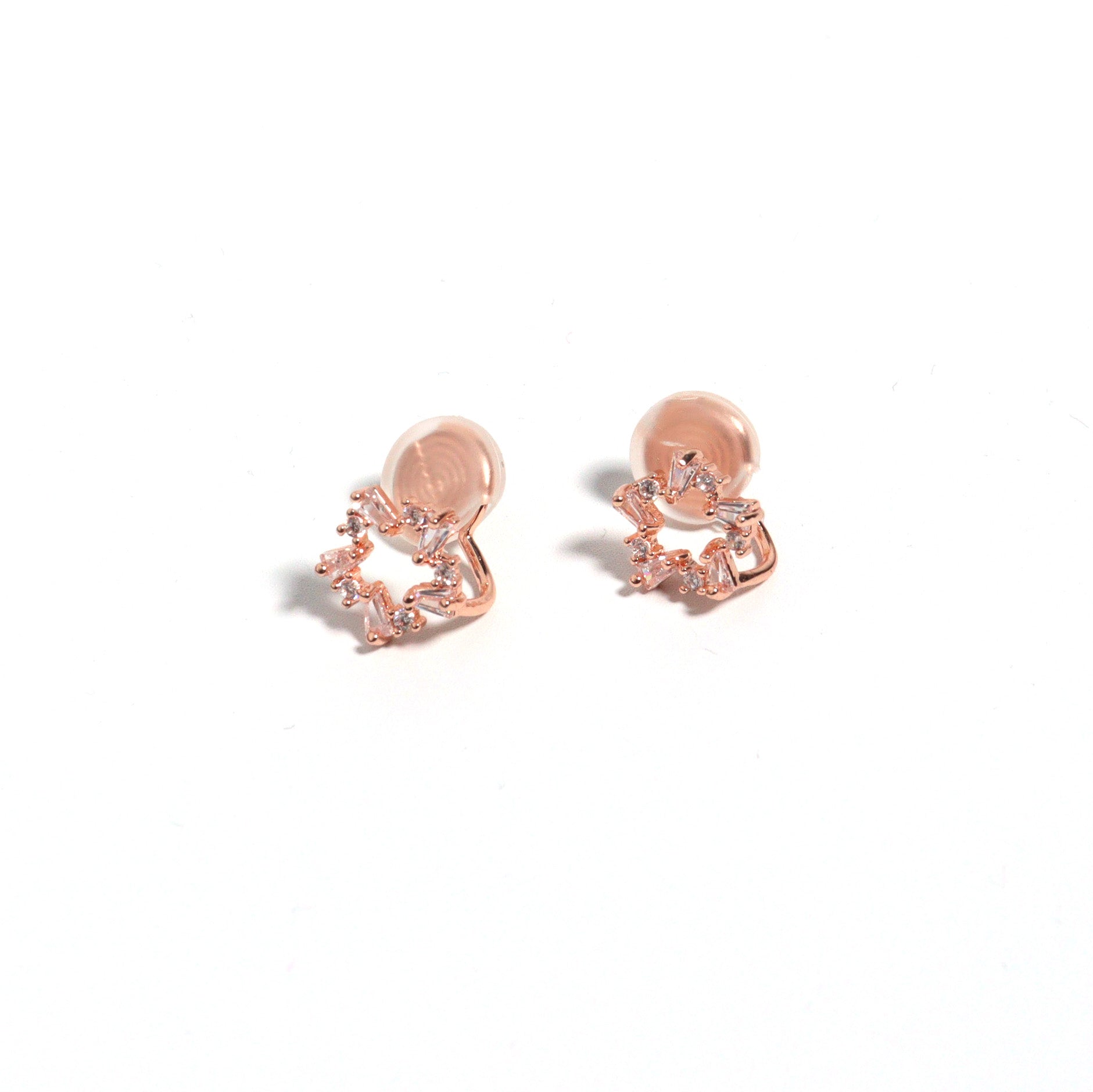 Sparkly Wreath Clip On Earrings