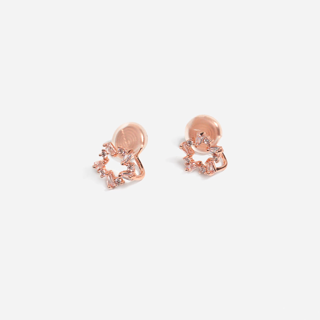 Sparkly Wreath Clip On Earrings