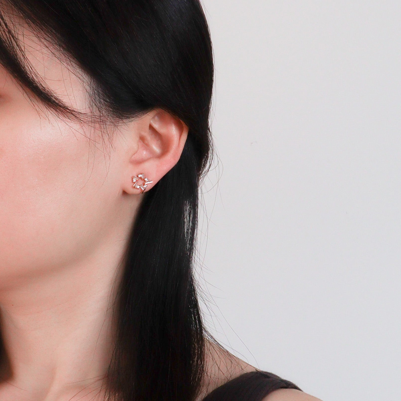 Sparkly Wreath Clip On Earrings
