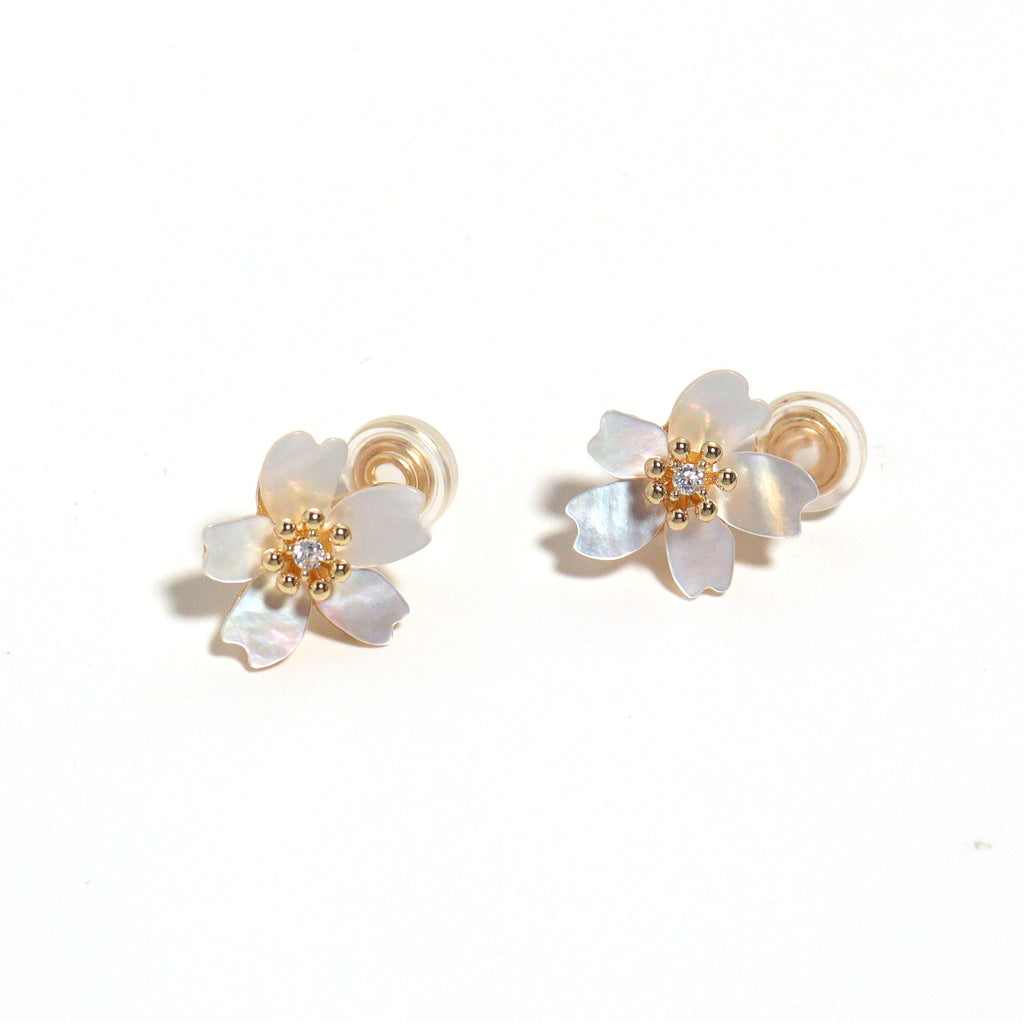 Sakura Clip On Earrings