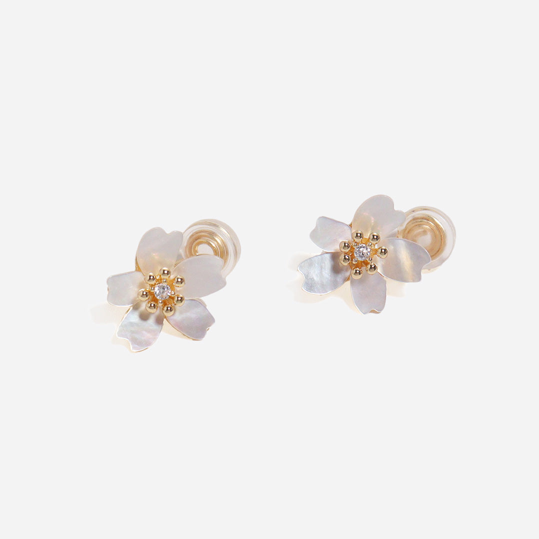 Sakura Clip On Earrings