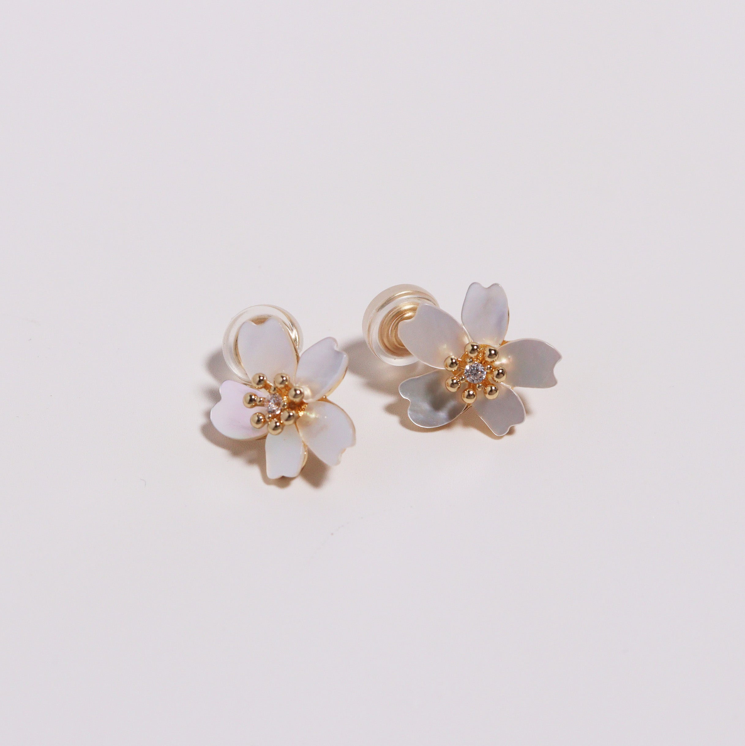 Sakura Clip On Earrings