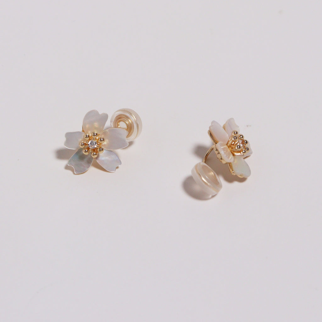 Sakura Clip On Earrings