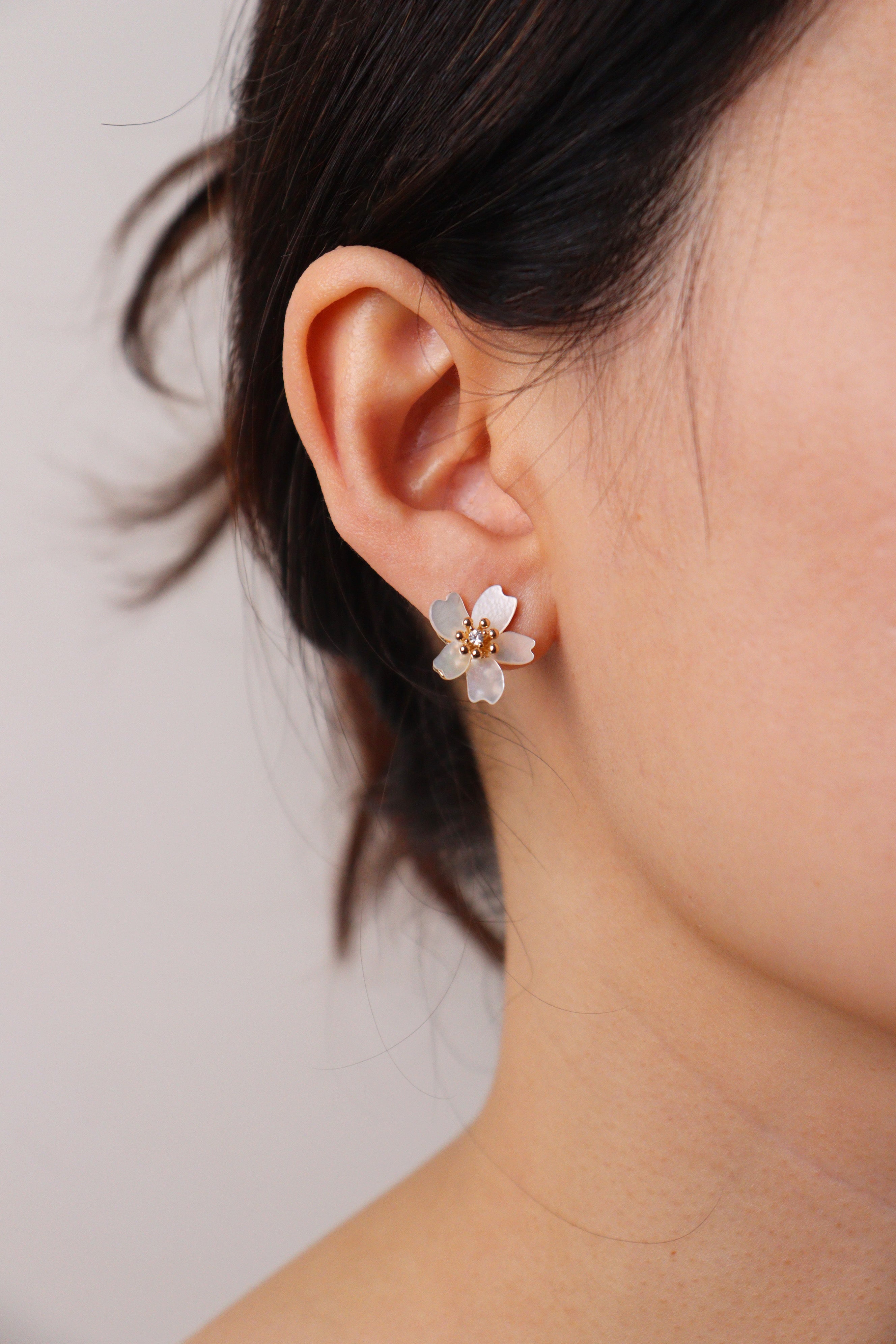 Sakura Clip On Earrings