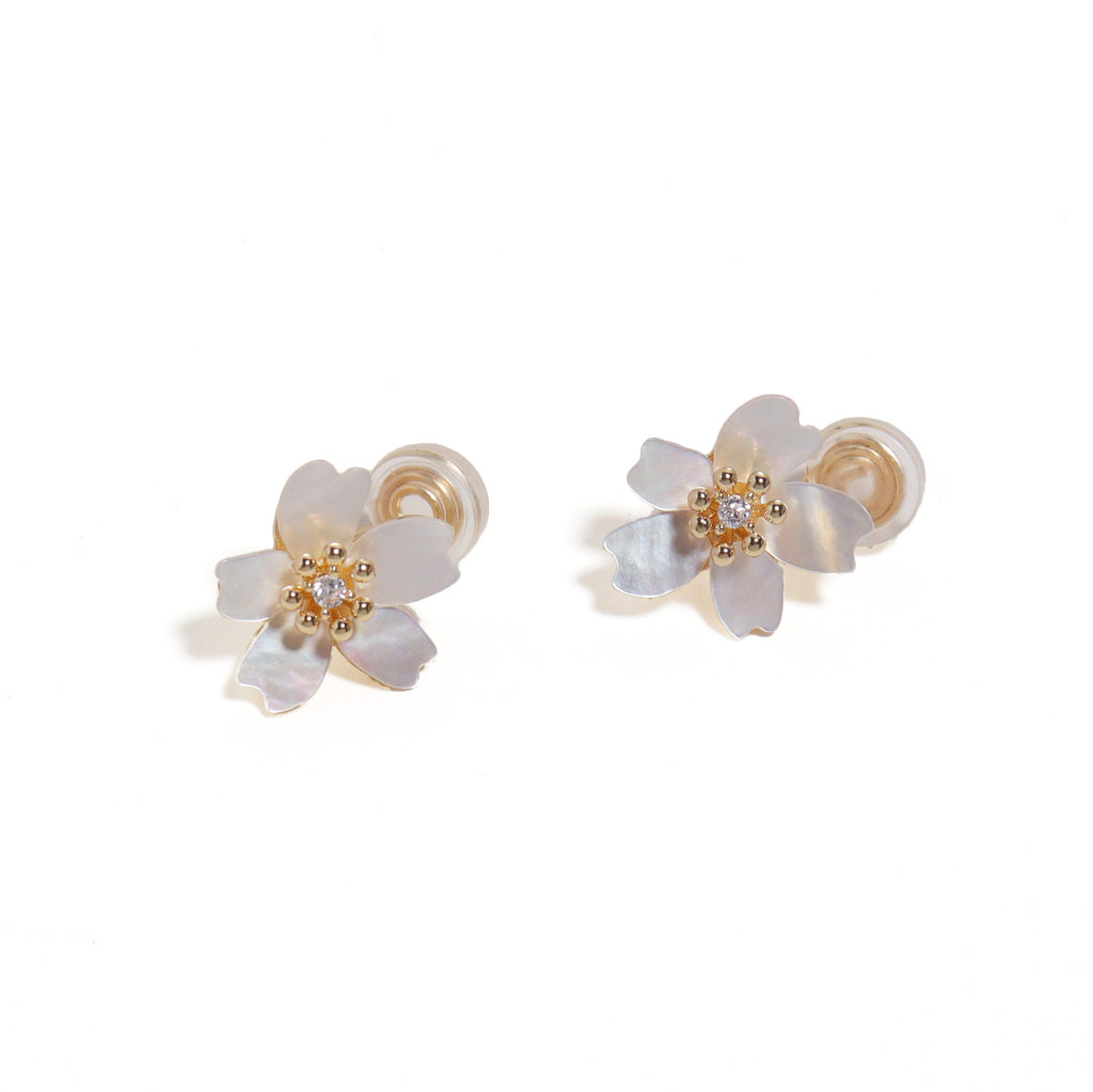 Sakura Clip On Earrings
