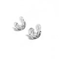 Silver C-Hoop Clip On Earrings
