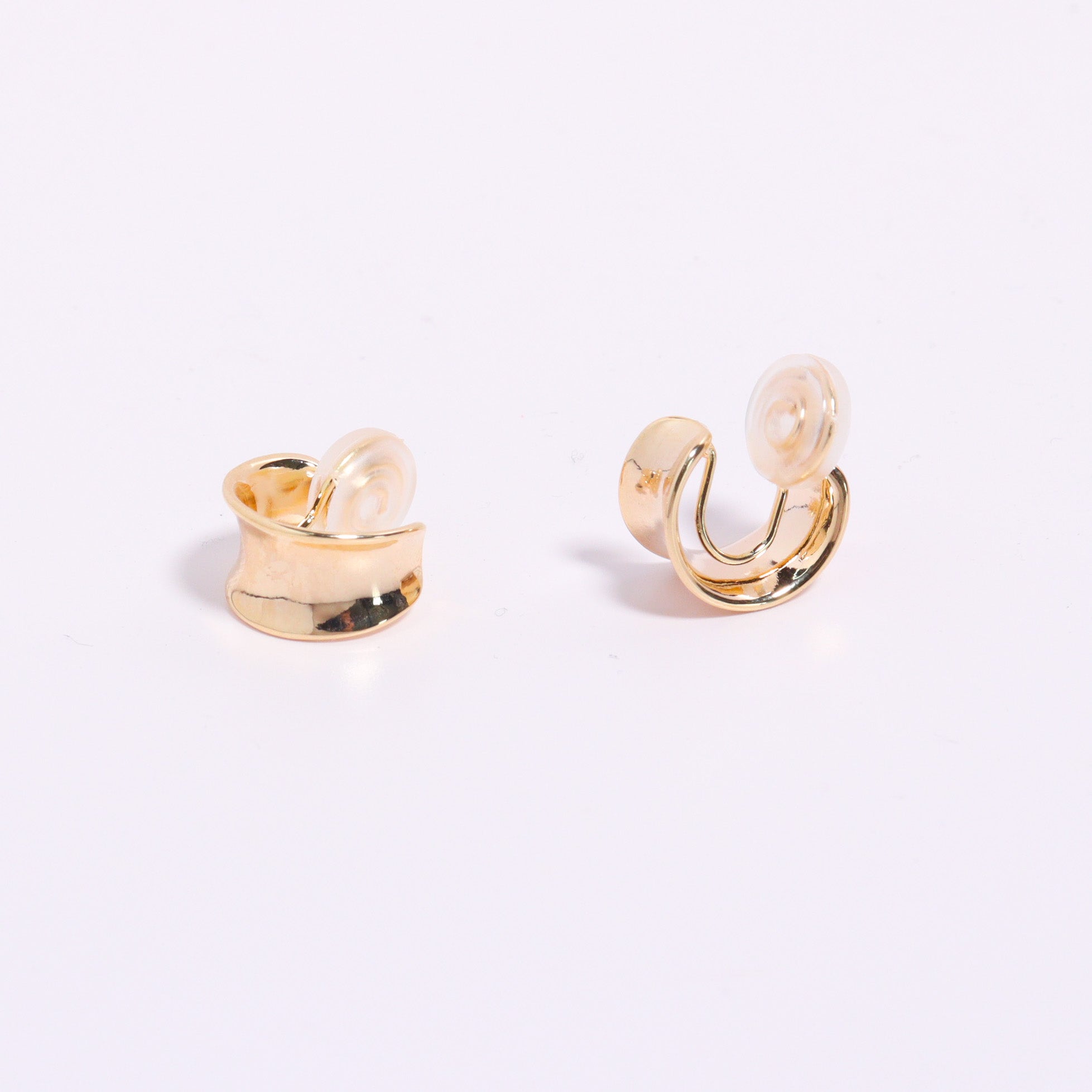 Gold C-Hoop Clip On Earrings
