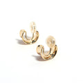 Gold C-Hoop Clip On Earrings