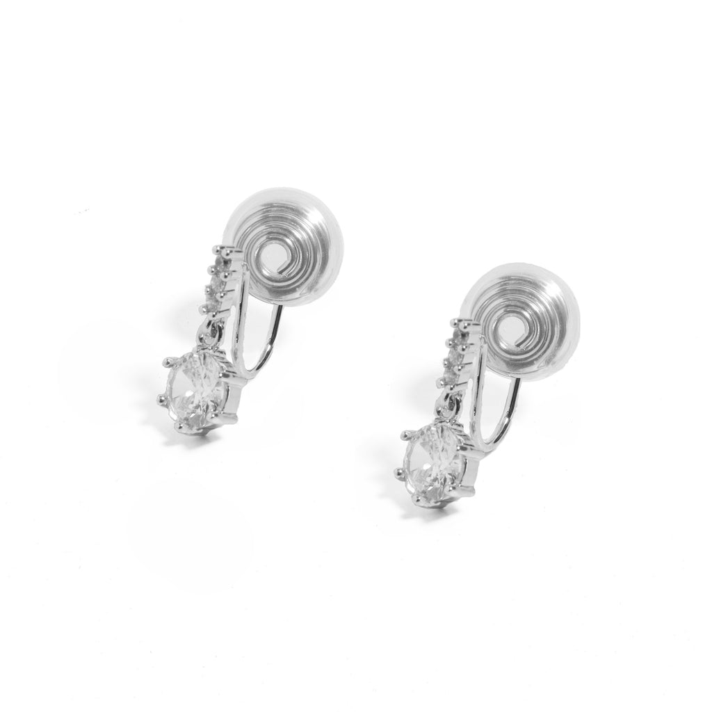 Petit Solitaire Clip On Earrings