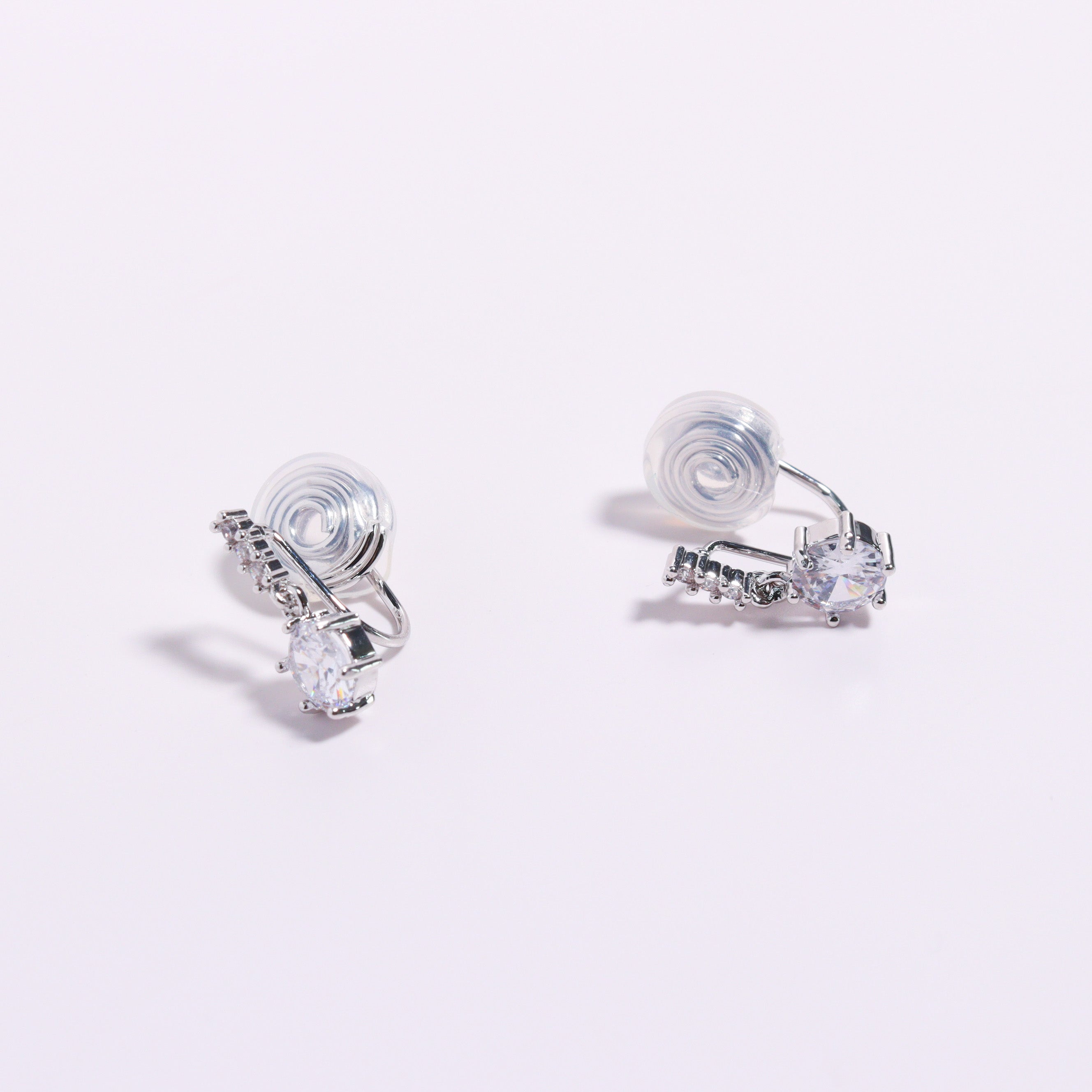 Petit Solitaire Clip On Earrings