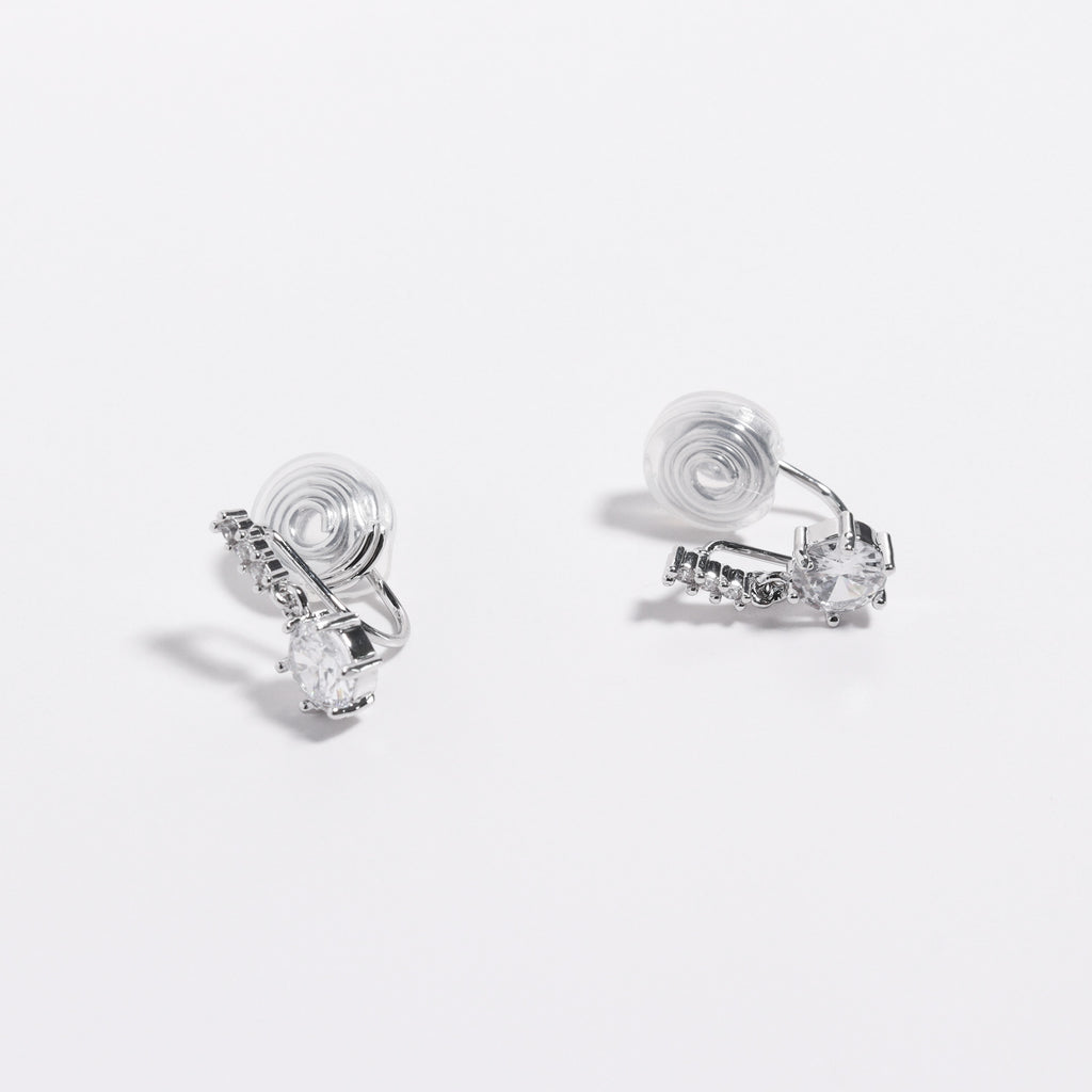 Petit Solitaire Clip On Earrings