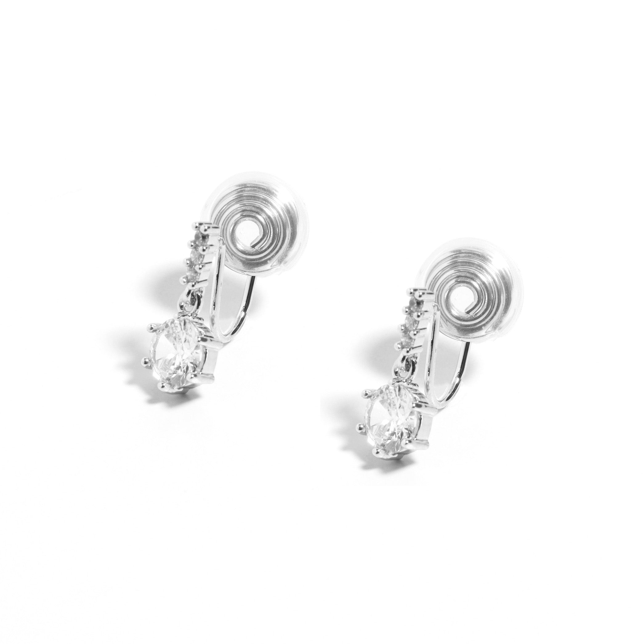 Petit Solitaire Clip On Earrings