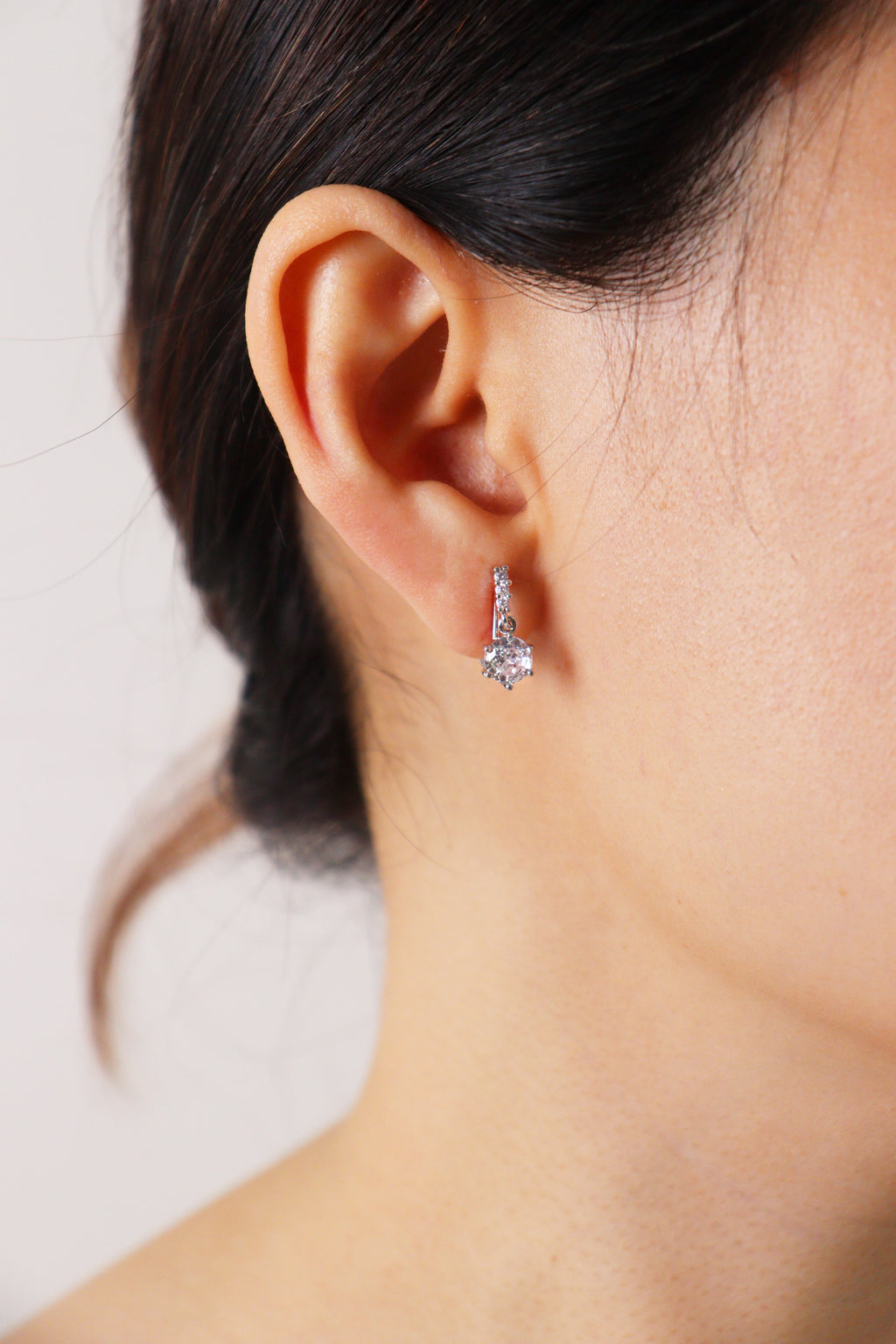 Petit Solitaire Clip On Earrings