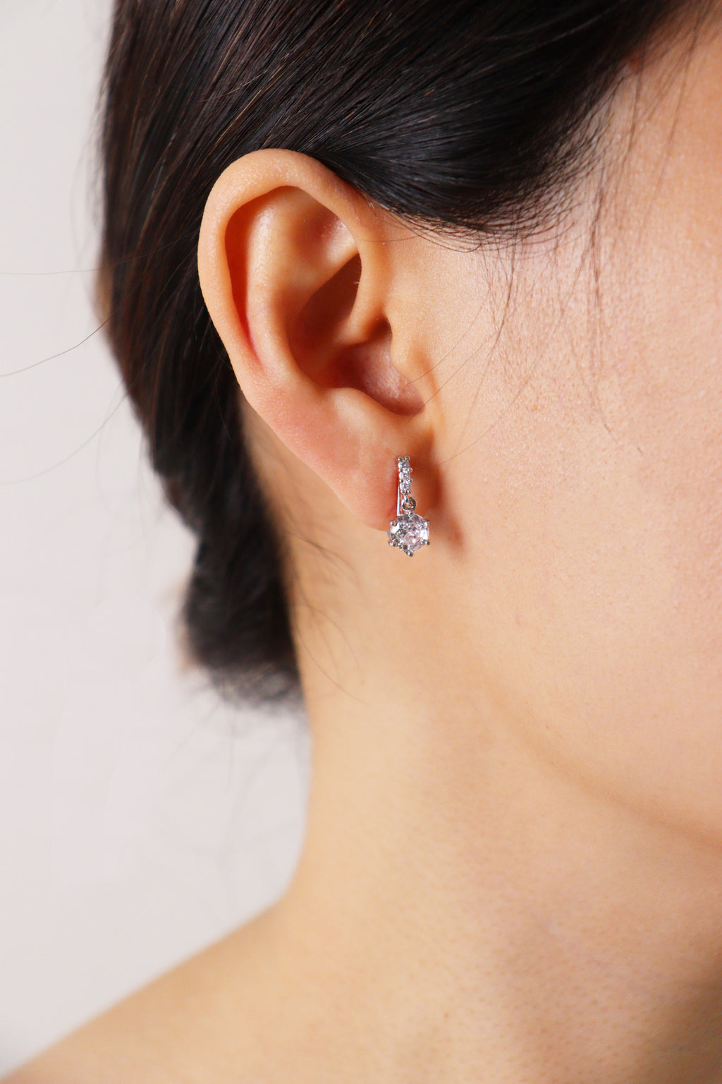 Petit Solitaire Clip On Earrings