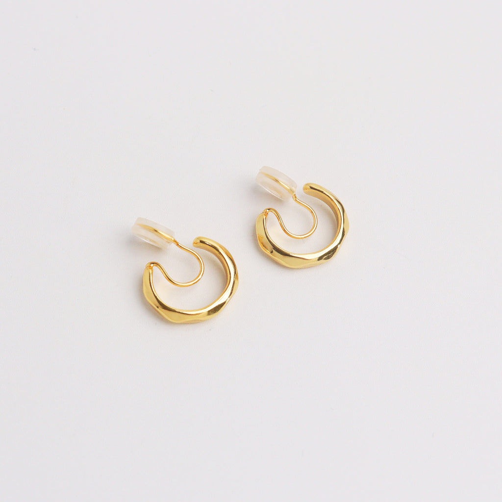 Asher Gold Clip On Earrings