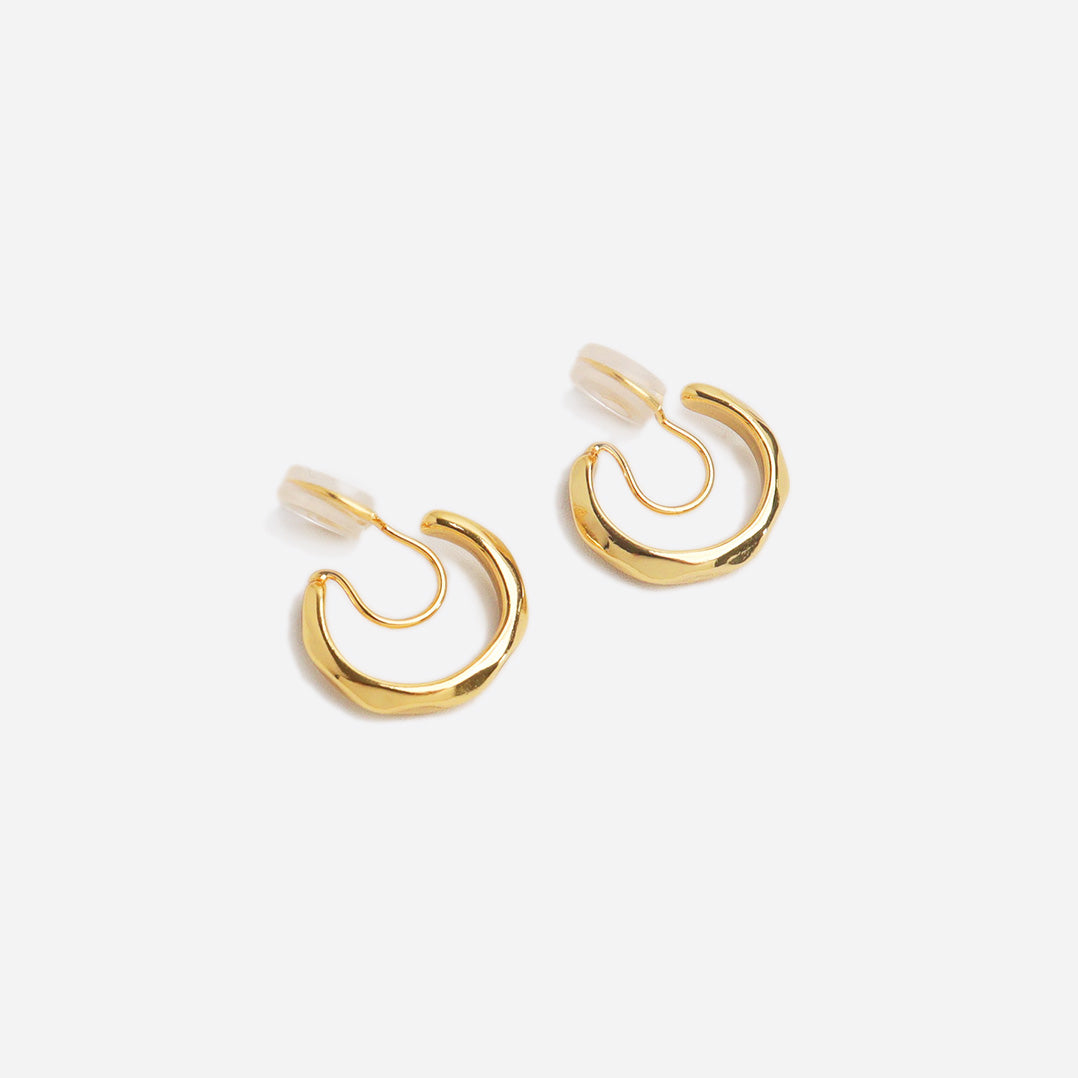 Asher Gold Clip On Earrings