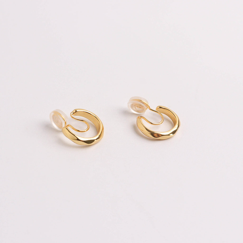 Asher Gold Clip On Earrings