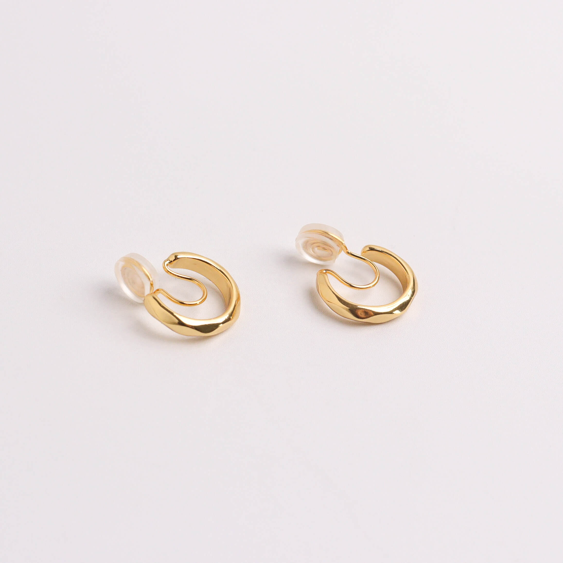 Asher Gold Clip On Earrings