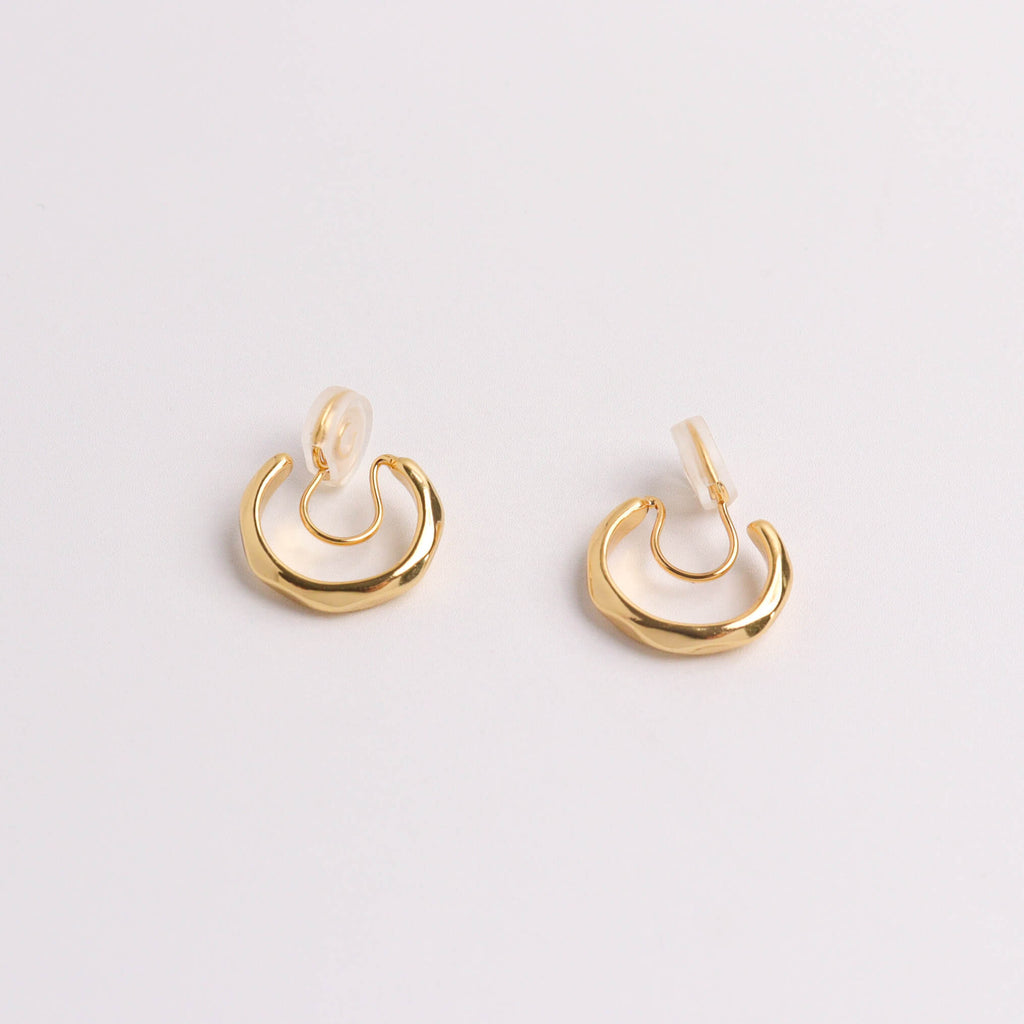 Asher Gold Clip On Earrings