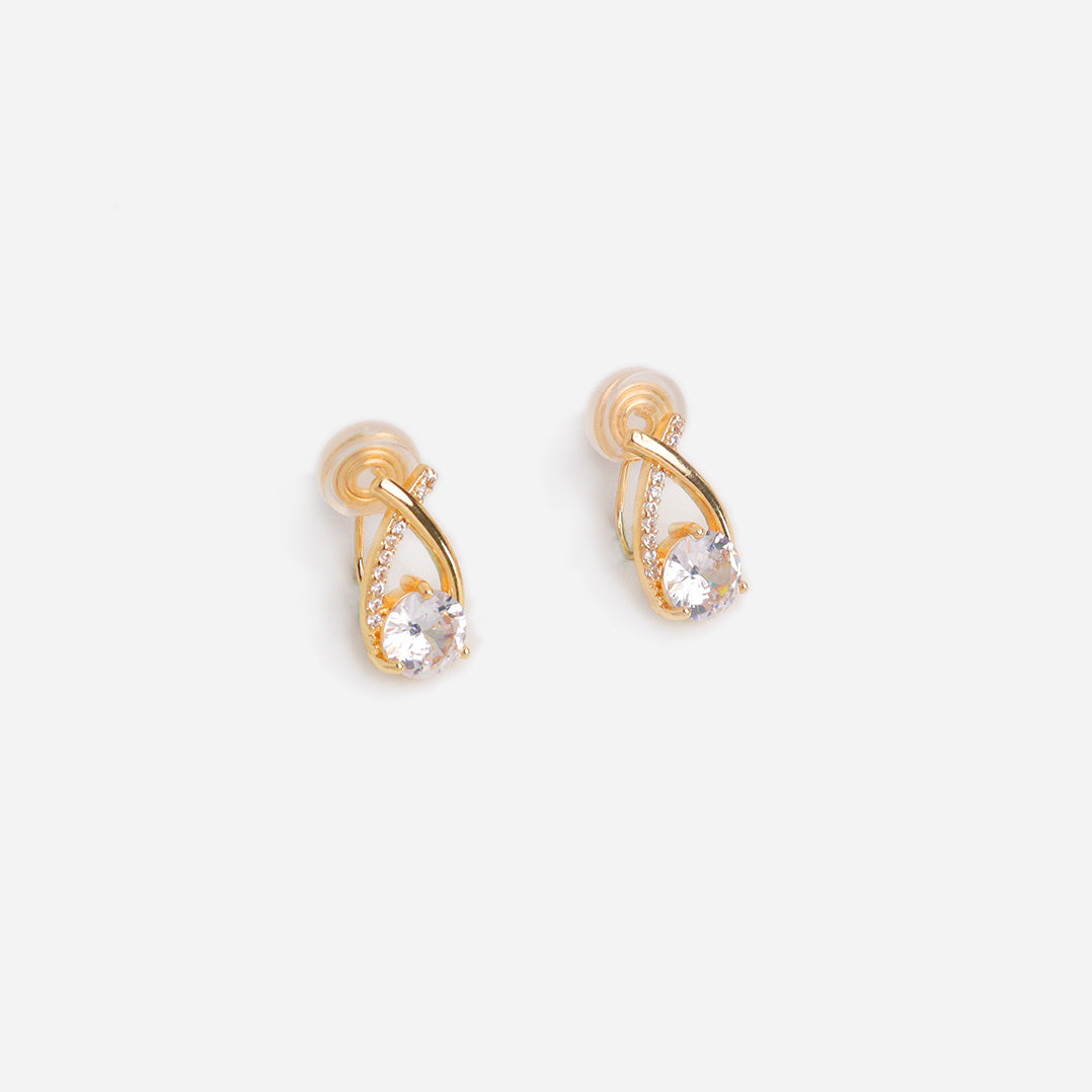 Intuition Gold Clip On Earrings