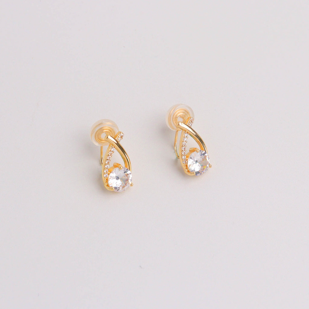 Intuition Gold Clip On Earrings