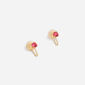 Rubin Gold Clip On Earrings