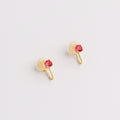 Rubin Gold Clip On Earrings