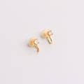 Rubin White Gold Clip On Earrings