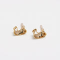 Reflector Gold Clip On Earrings