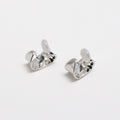 Reflector Silver Clip On Earrings