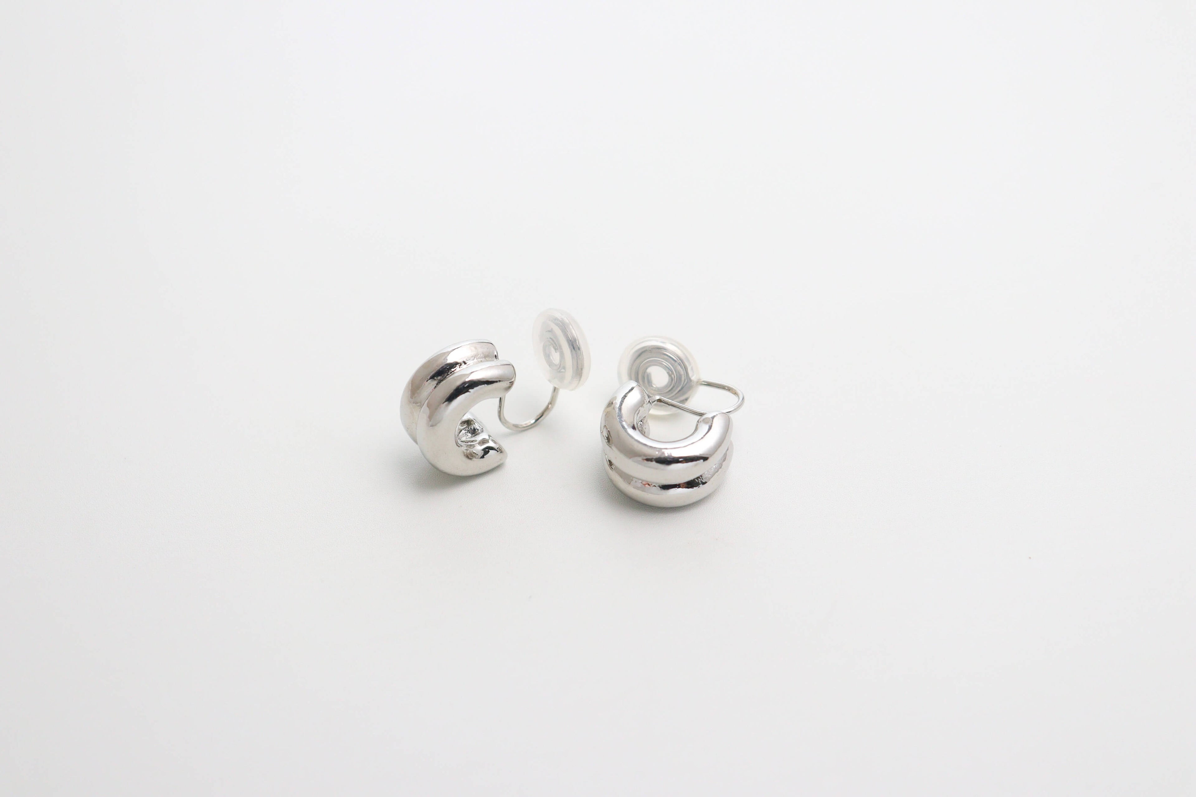 Duple Curve Clip On Earrings