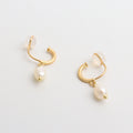 Pearl Huggies Clip On Earrings