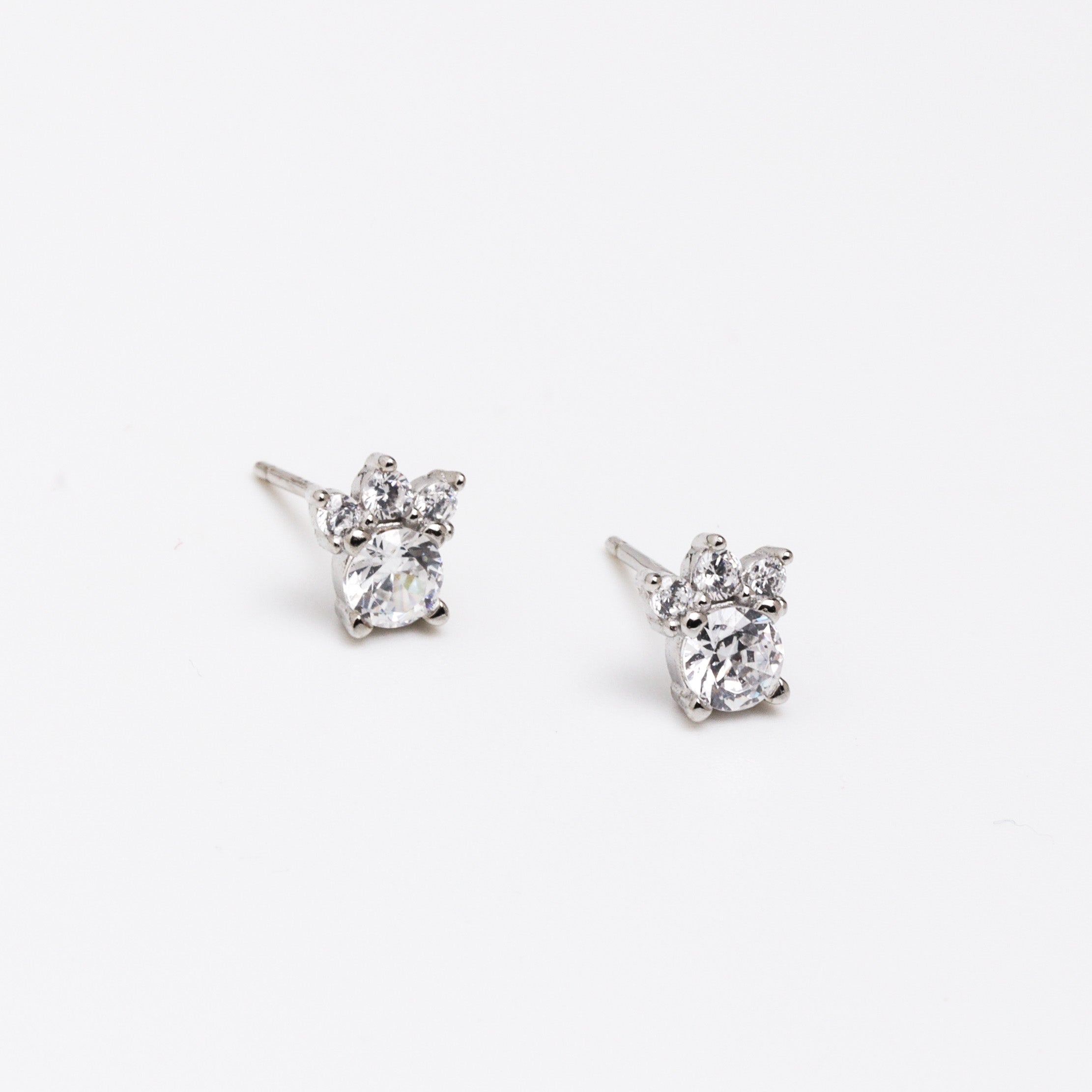 Paws Silver 925 Stud Earrings